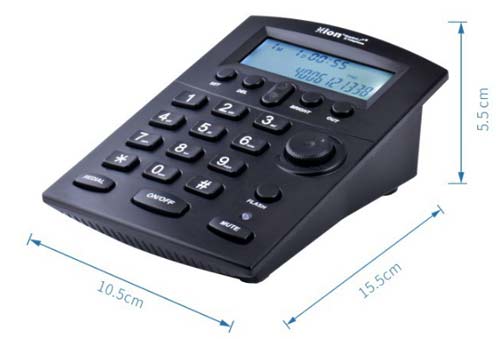 北恩DT60耳机电话尺寸展示